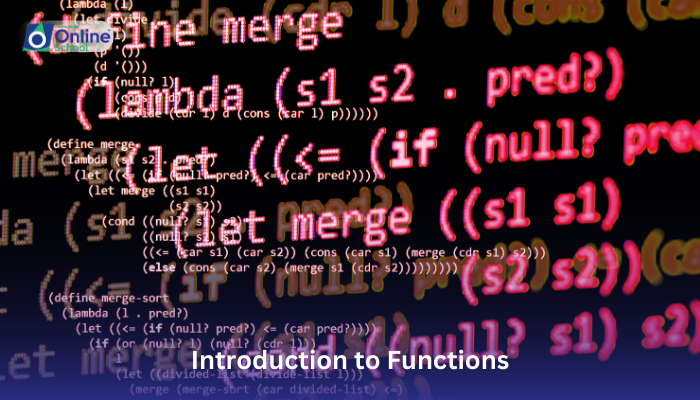 Lesson 01: Introduction to Functions